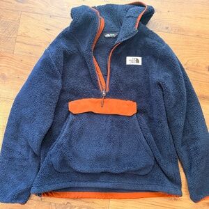 The North Face Mens Campshire Sherpa Fleece Hoodie Hooded Pullover SZ Large